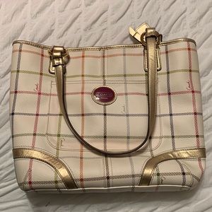 Coach plaid small shoulder baffled